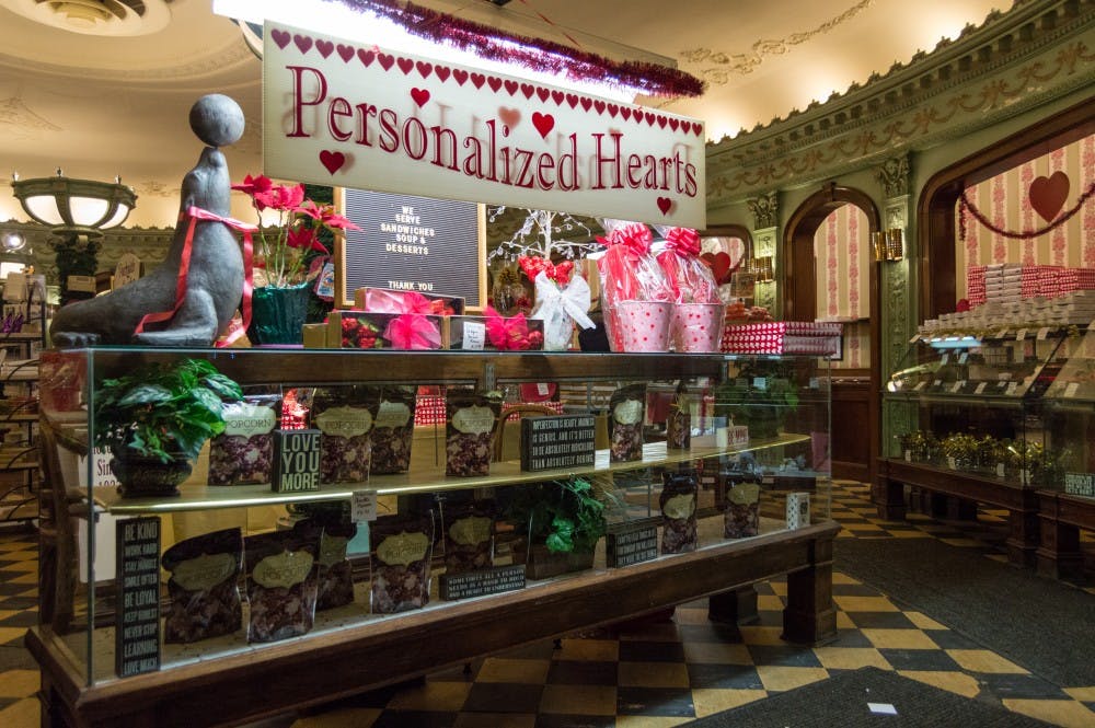 <p>Parkside Candy displays its Personalized Hearts as it prepares for Valentine's Day.&nbsp;</p>