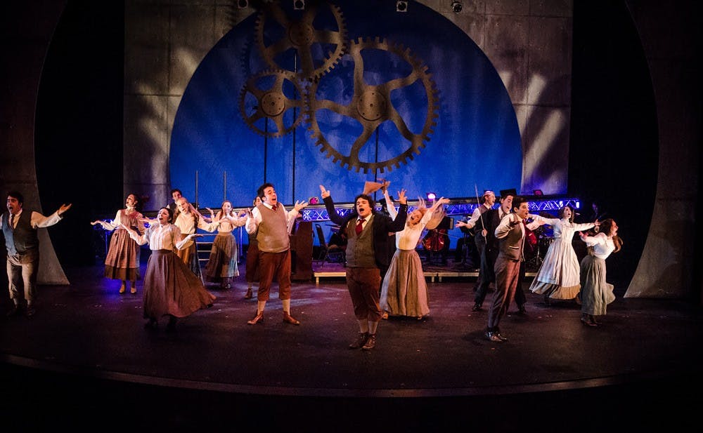 UB’s cast of Spring Awakening stomps and dances along to popular song “Totally F*cked.” The award-winning rock musical will finish its run at the CFA May 3.