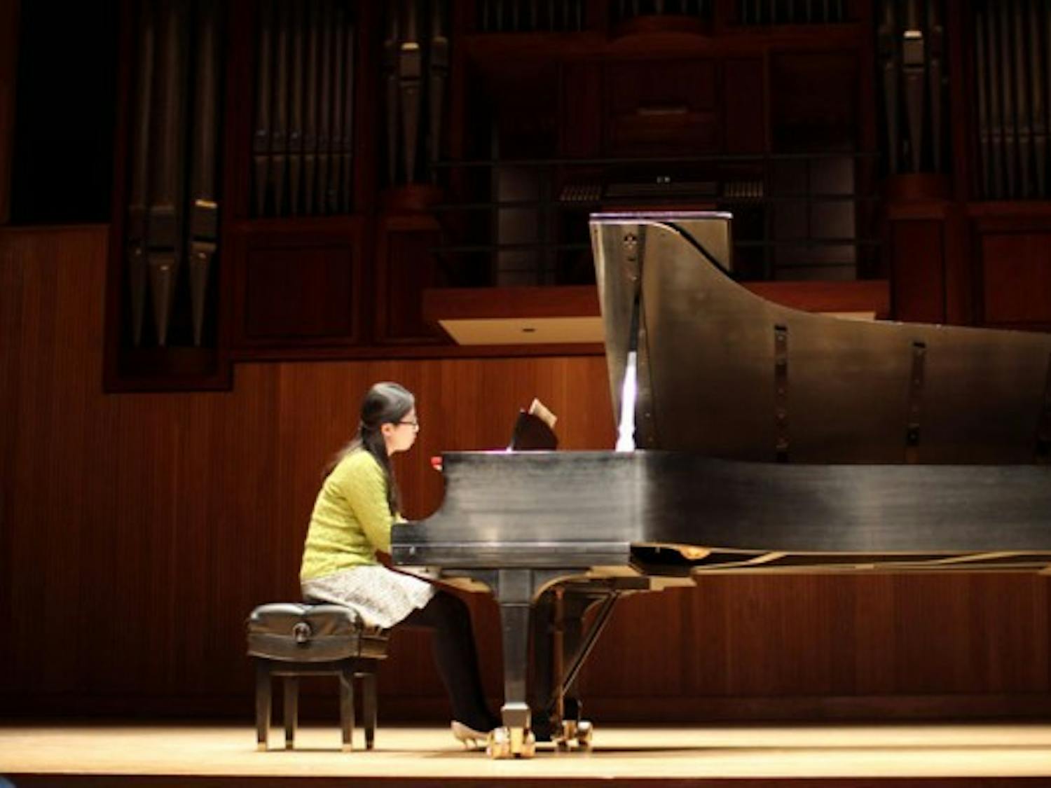 Hangyu Bai, an advanced contemporary music certificate student, ended Tuesday&rsquo;s Brown Bag Concert, masterfully playing Ligeti&rsquo;s &ldquo;Musica ricercata #4, 8 and 9.&rdquo;&nbsp;Cletus Emokpae, The Spectrum