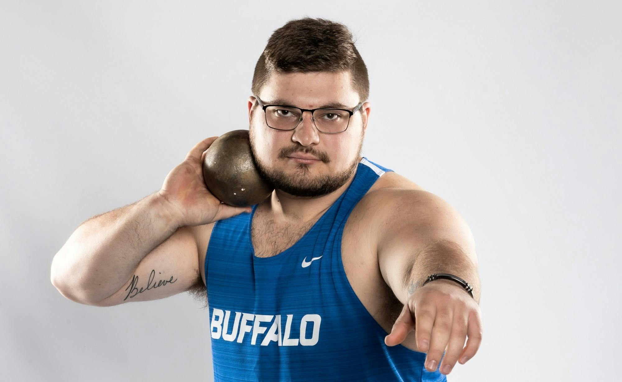 &nbsp;Jonathan Surdej and Christina Wende led UB to an eight-medal performance at the MAC indoor track and field championships.&nbsp;