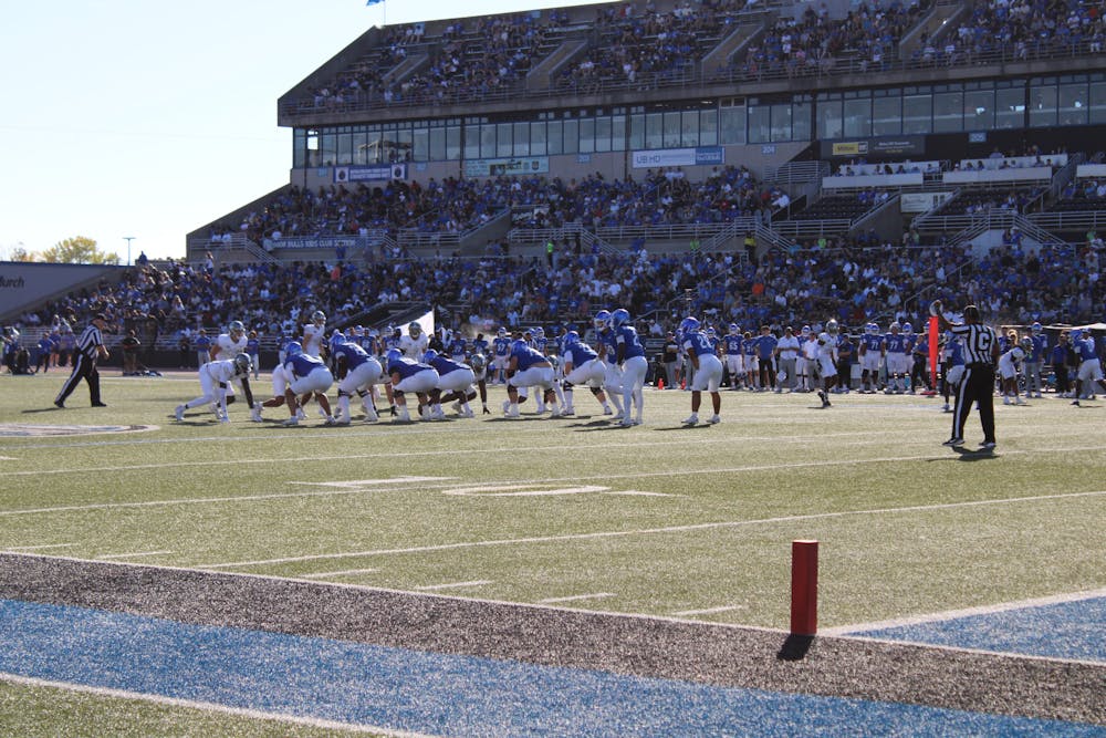 The football team on field.