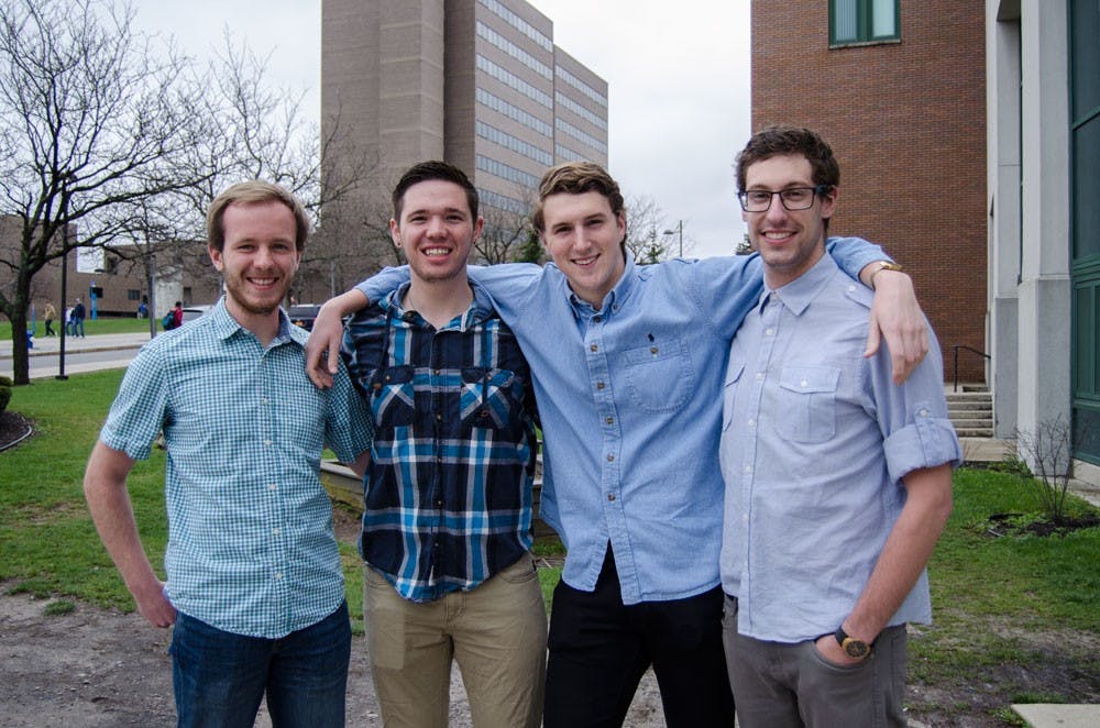 <p>Seniors Adam Schultz, Jesse Bauer, Evan Klein and Jonathan Linfield established the UB cycling club. They want to see it grow more than its 25 consistent members.&nbsp;</p>