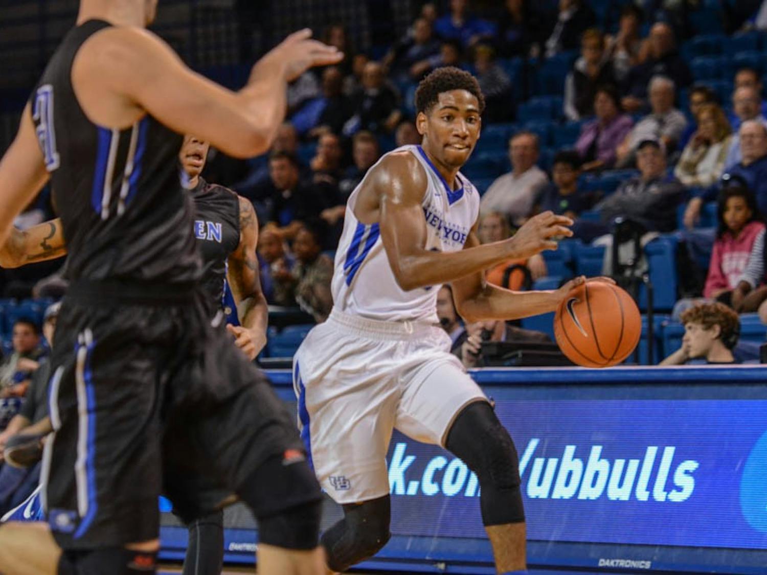The men's basketball team got an 87-68 exhibition win over Daemen at Alumni Arena Friday night. New players like CJ Massinburg, Willie Conner and Nick Perkins accounted for 55 of the team’s 87 points.