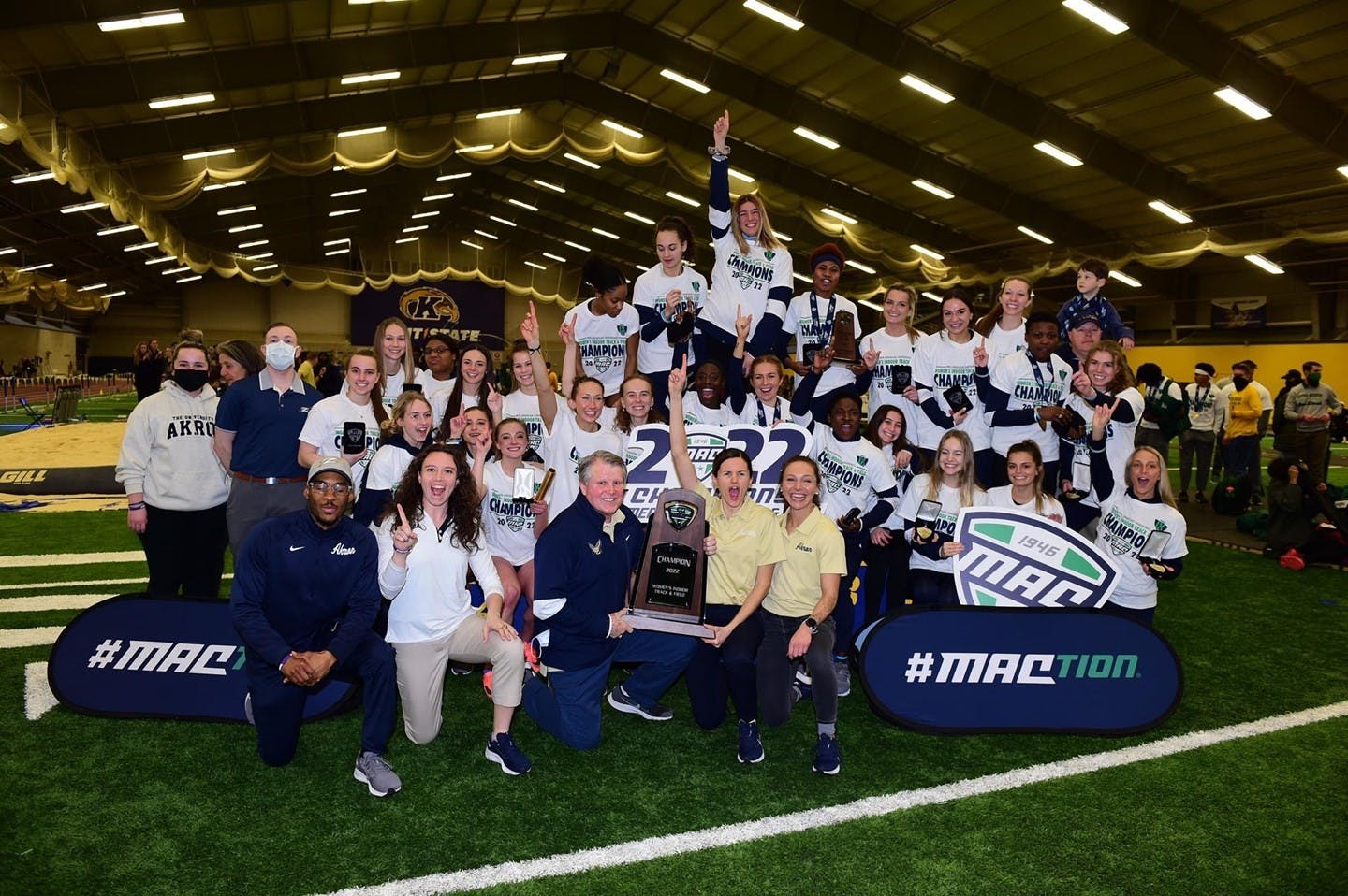Akron won the 2022 MAC Women's Indoor Track and Field title.