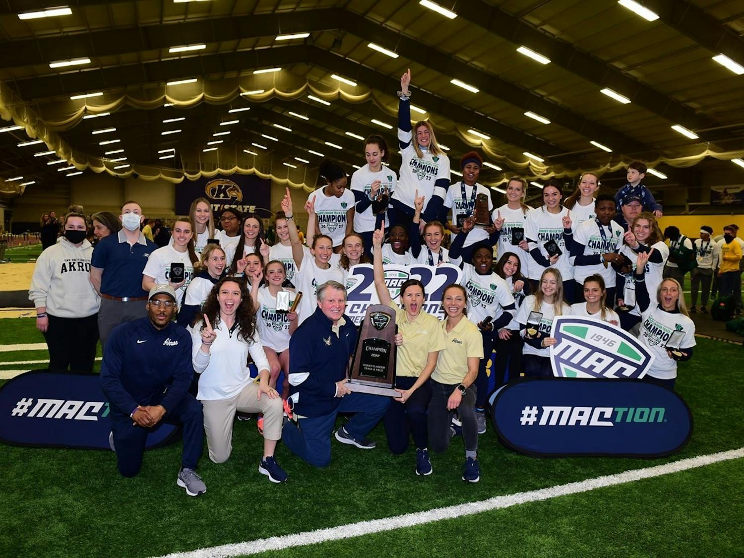 Akron won the 2022 MAC Women's Indoor Track and Field title.