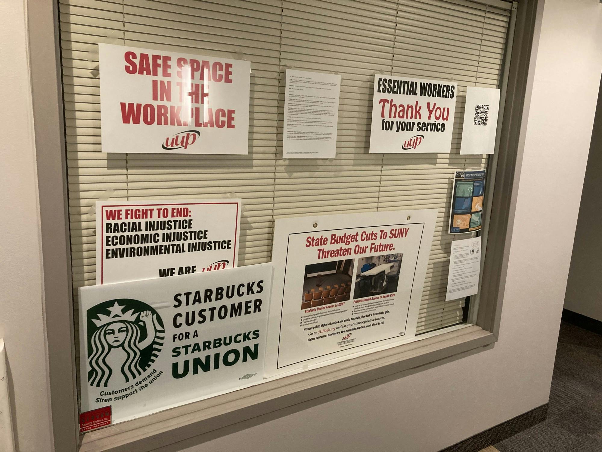 The United University Professions office, located in The Commons.