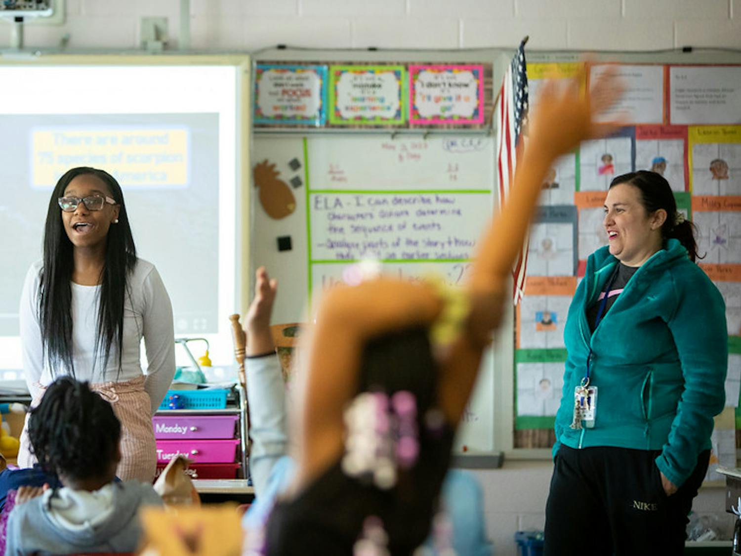Four teachers were placed at the BUILD Community School in Buffalo, NY under the Urban Teacher Residency program in May 2023. Photographer: Meredith Forrest Kulwicki. Courtesy of the program's director, Amanda Winkelsas.