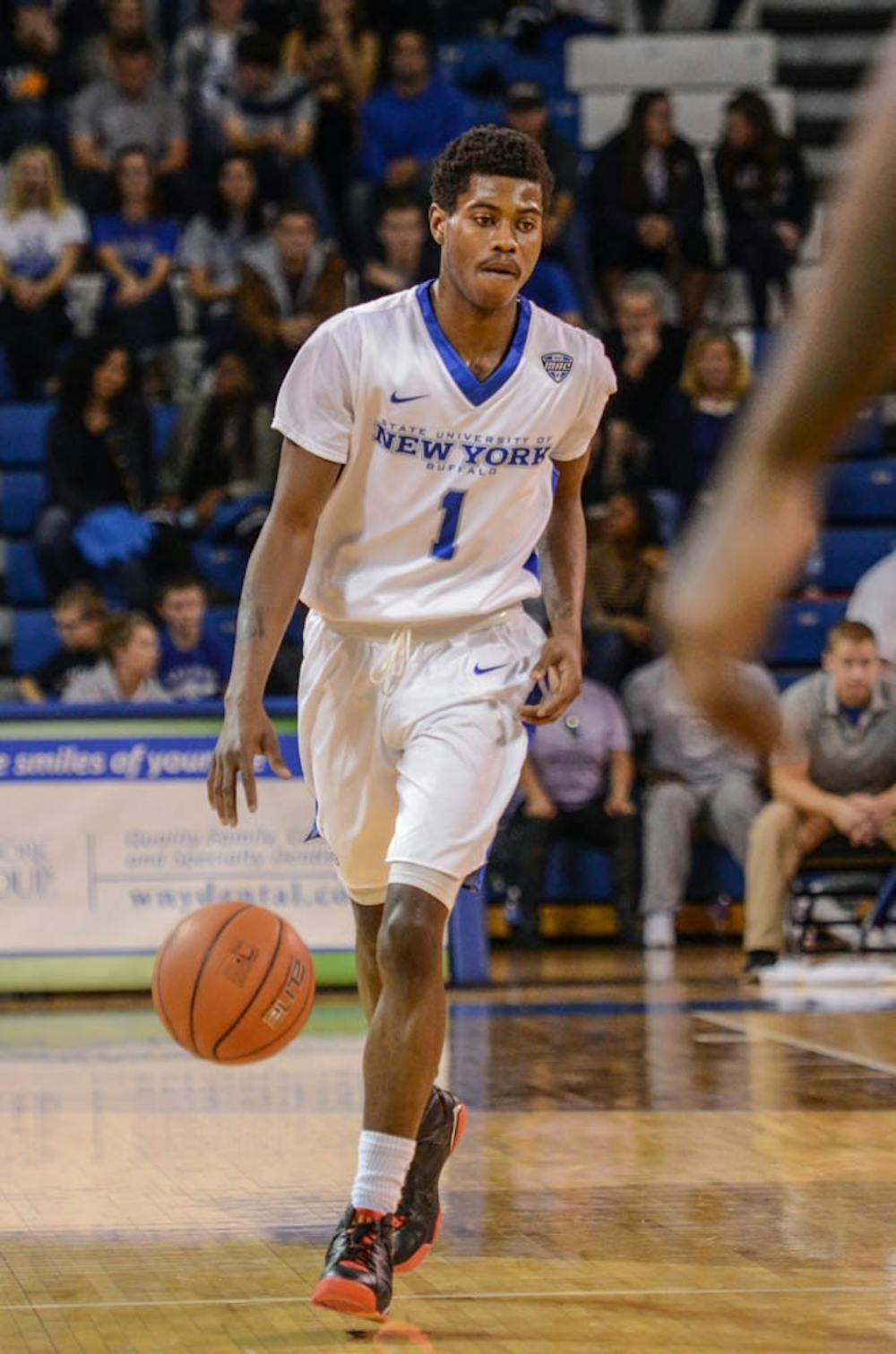 <p>Sophomore guard Lamonte Bearden (pictured) scored a season-high 21 points in Buffalo's 76-67 victory over Kent State Friday.&nbsp;</p>