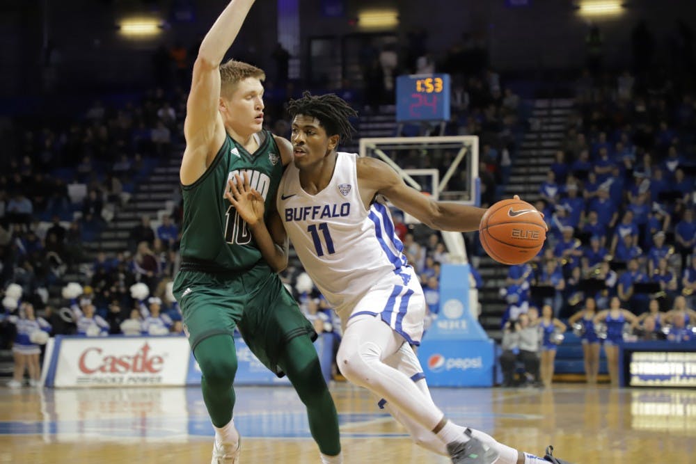 <p>Freshman forward Jeenathan Williams drives into the paint. Williams finished with his best offensive performance of the season with 13 points on 6-10 shooting.</p>