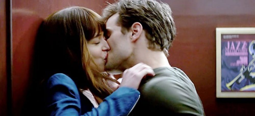 Starring Jamie Dornan and Dakota Johnson, as Christian Grey and Anastasia Steele, the film adaptation of E.L. James&rsquo; &ldquo;Fifty Shades of Grey&rdquo; is the fastest selling R-rated film in Fandango&rsquo;s history.&nbsp;Courtesy of Michael Deluca Productions and Focus Features