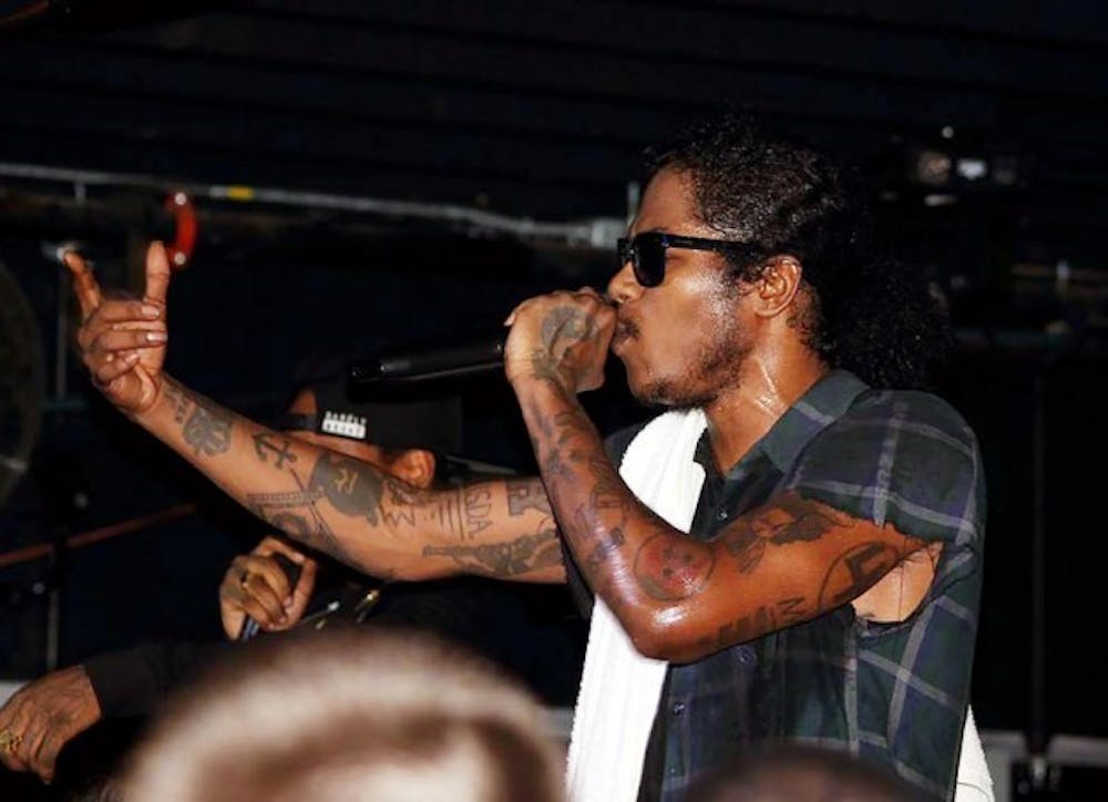 Ab-Soul spits his rhymes in the Waiting Room on Oct. 2, after missing his original Buffalo tour date on Sept. 6 for Fall Fest.&nbsp;Courtesy of Avery Edwards