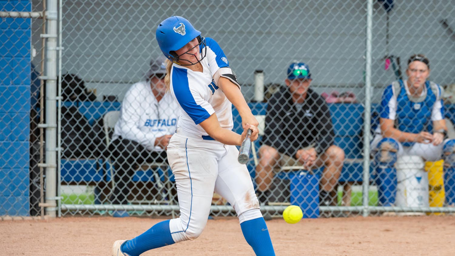 Senior Pitcher Alexis Lucyshyn takes a swing during a 2021 game.