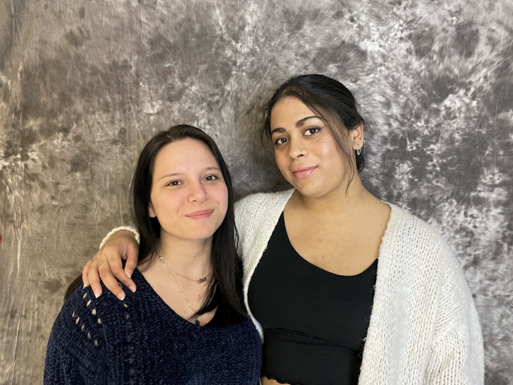 Nicole Culmone (left) and Saumya Gilra (right) from It’s On Us UB.