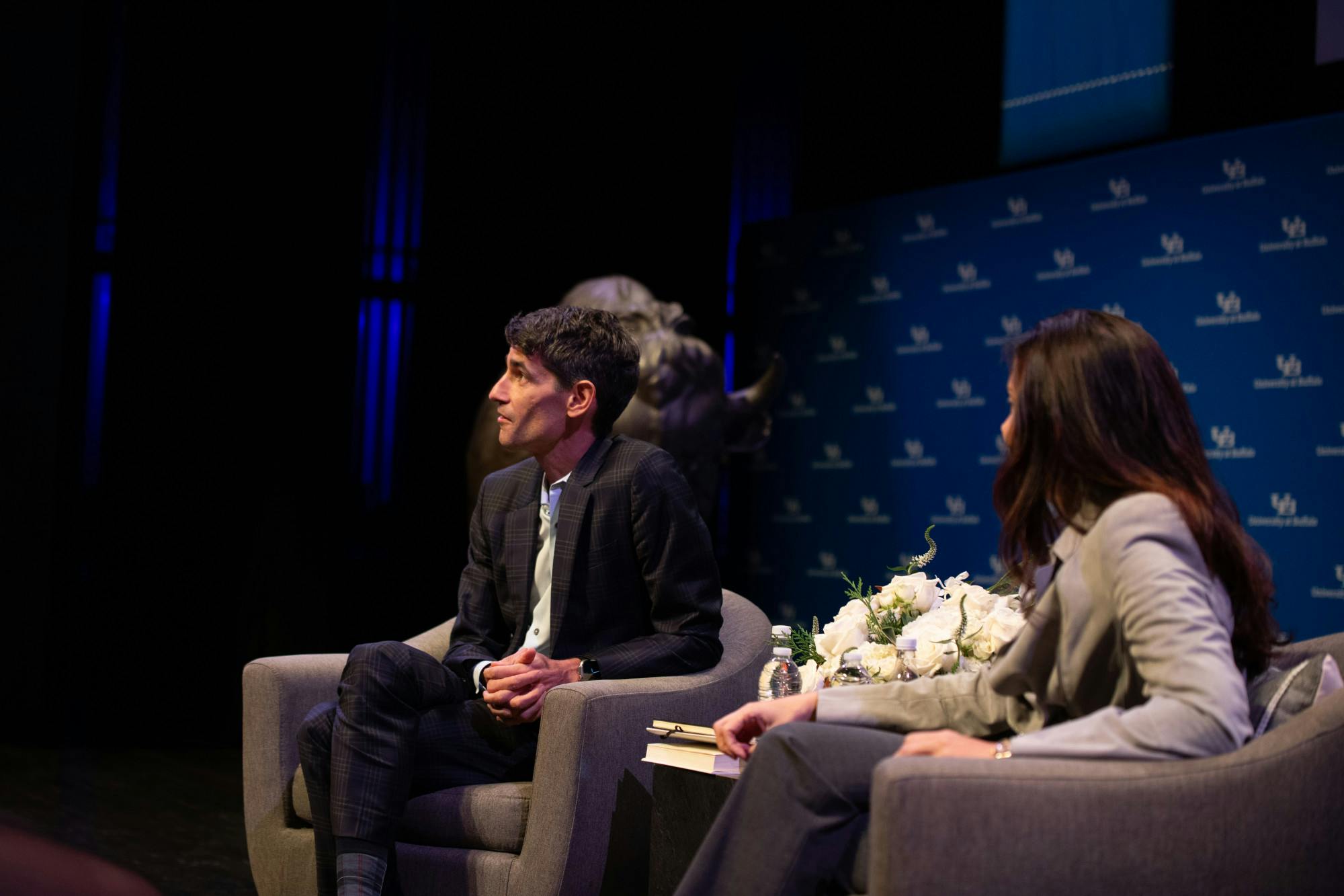 Nicholas Thompson and Nita Farahany spoke with The Spectrum prior to their appearance at UB on Nov. 16.