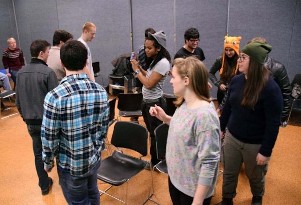 LBGTA members play a game of musical chairs to break the ice for new members before their sexual and romantic language meeting.&nbsp;
Angela Barca, The Spectrum