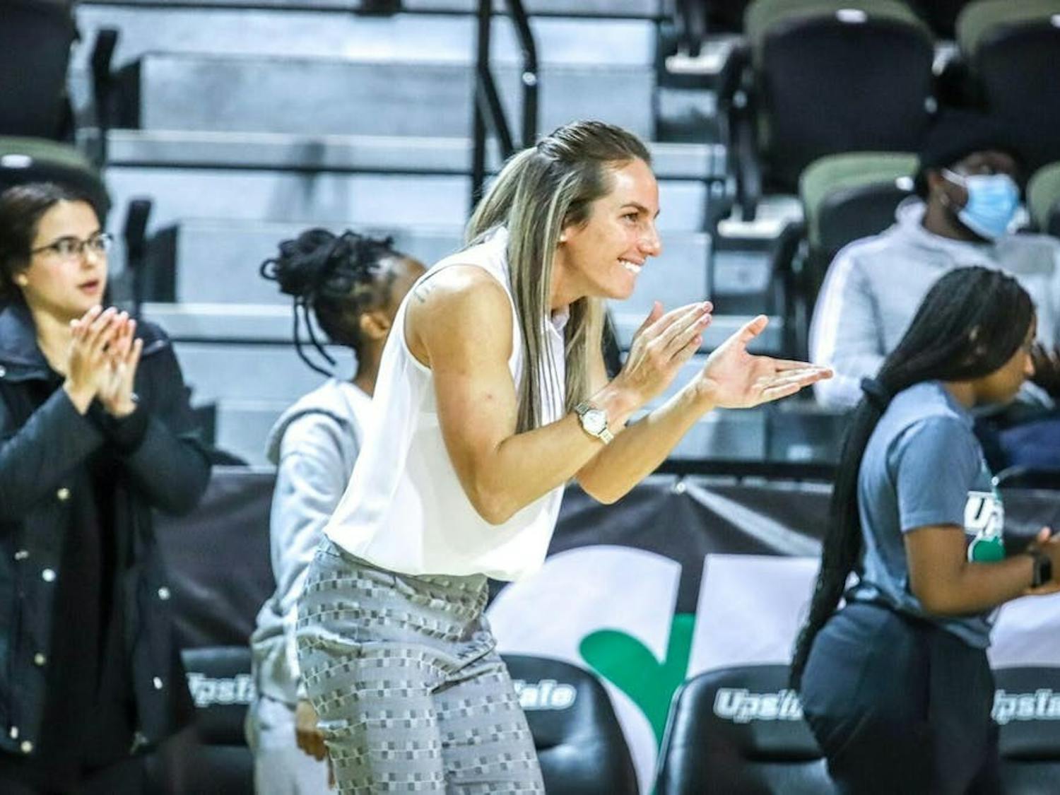 UB women's basketball head coach Becky Burke was hired prior to the season 2022-23, leading the Bulls to a 12-16 record in her first year.