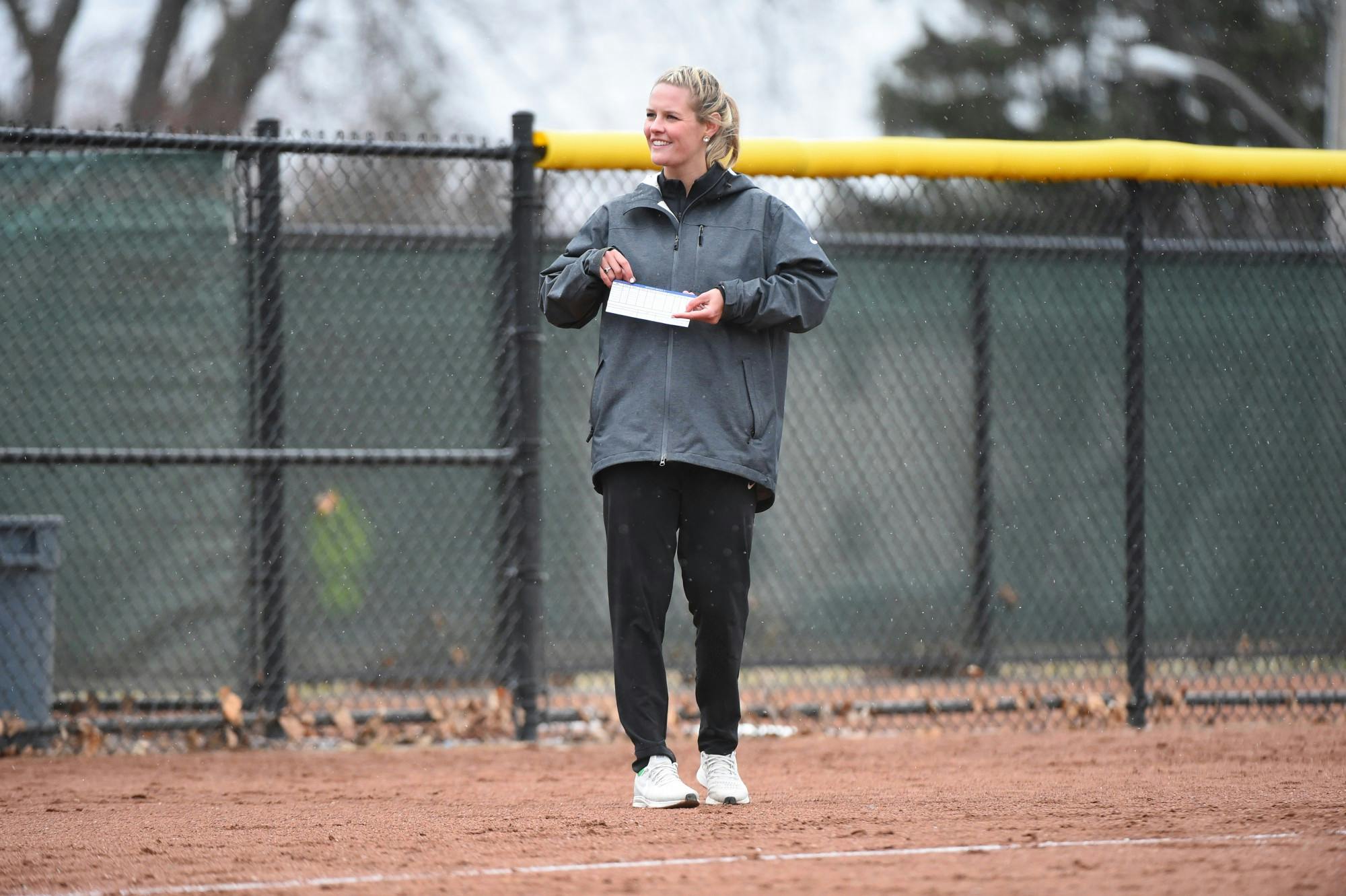 Former Le Moyne softball head coach Riley Johnson joined the UB coaching staff last September.