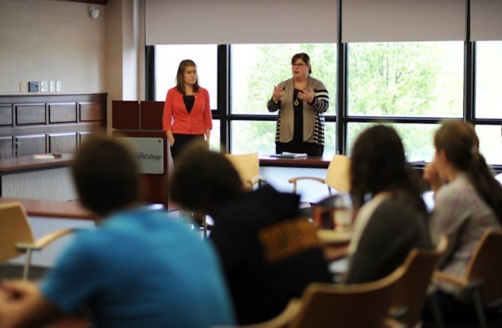 On Friday, Oct. 10, UB students and faculty gathered for the ninth InFocus session to discuss the current widespread Ebola epidemic.&nbsp;Yusong Shi, The Spectrum