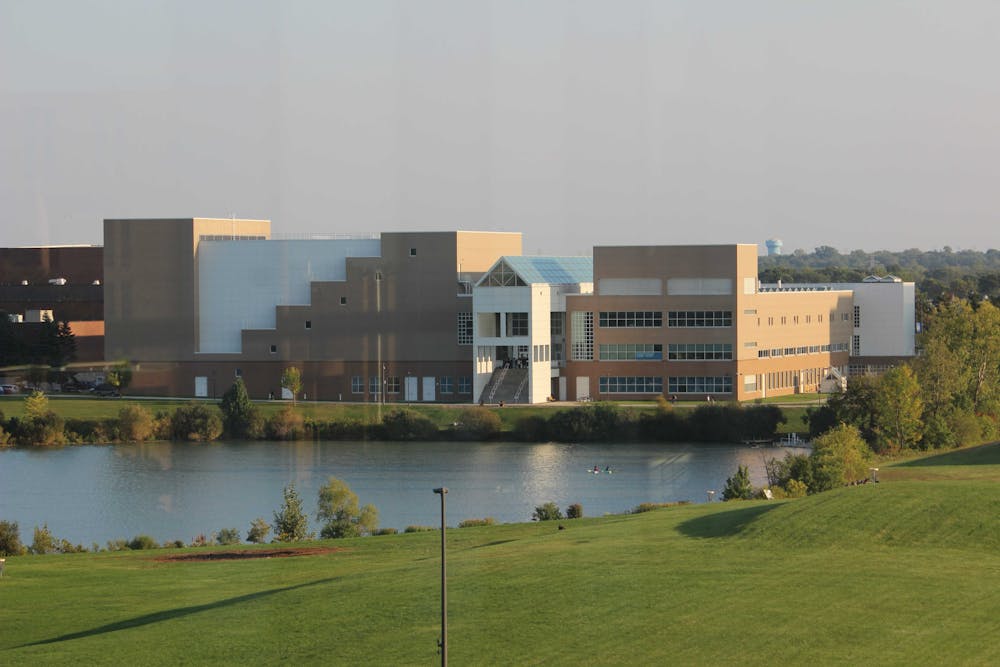 A view of the Center for the Arts from Greiner Hall.