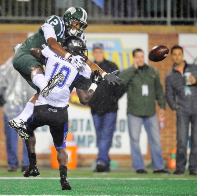 Buffalo lost 37-14 to Ohio Wednesday evening and can no longer finish the season bowl eligible.
Courtesy of Dan Kubus