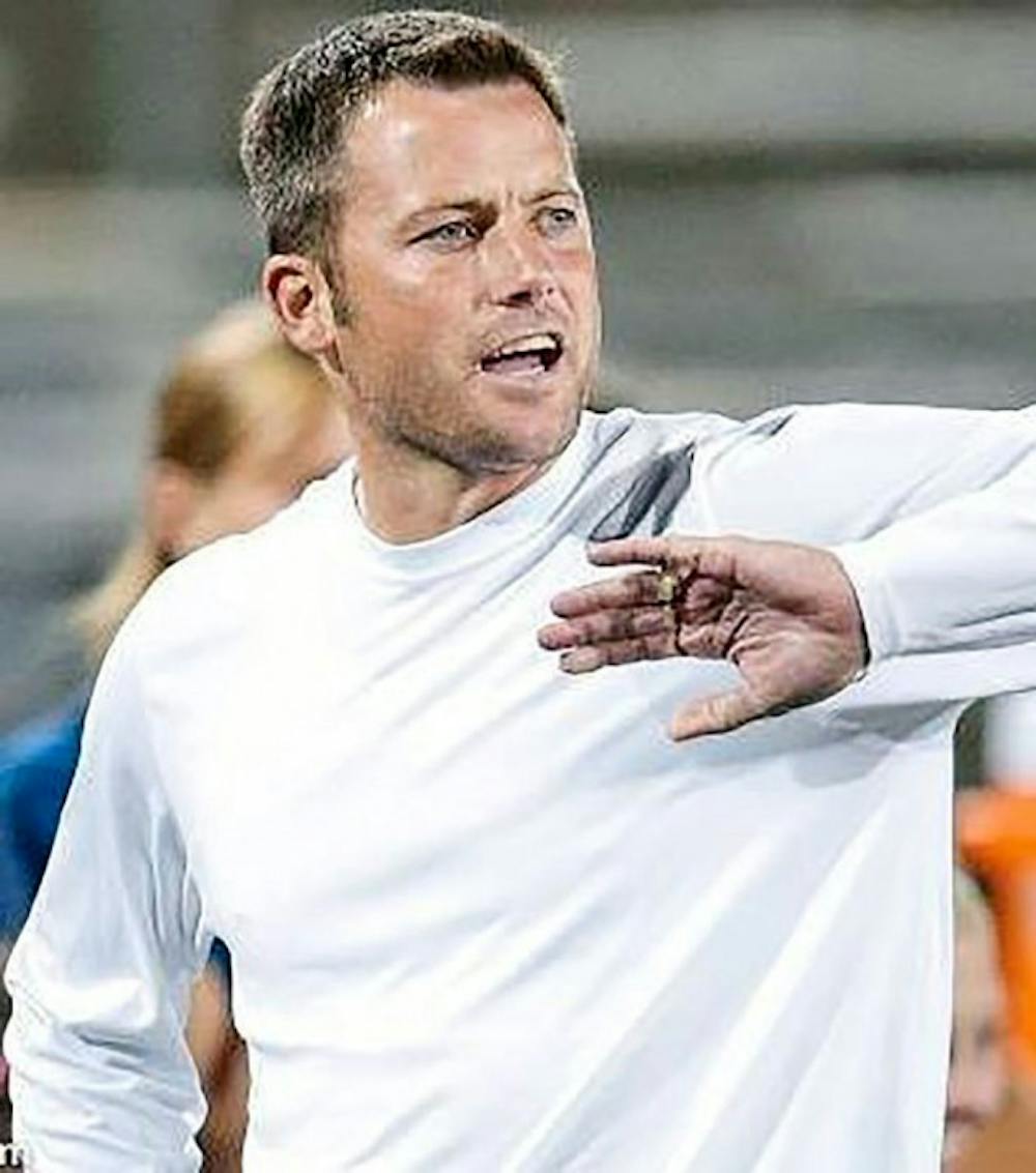 Shawn Burke will begin his first season as head coach of the women&rsquo;s soccer team. The first-year head coach spent five years prior as the assistant to former head coach Michael Thomas. &nbsp;Courtesy of Paul Hokanson, UB Athletics
