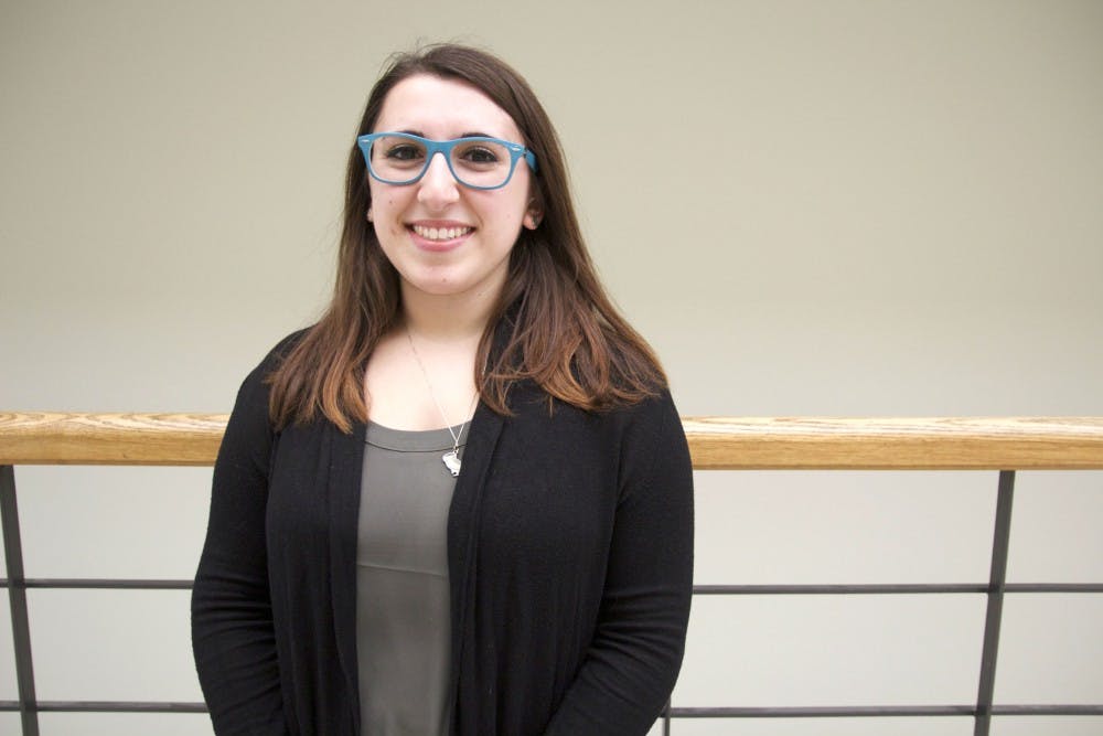 <p>Students with high academic achievement and involvement in the Class of 2016 are being recognized as the “Outstanding Senior” in their department. Ashley Cercone (pictured), a senior anthropology and classics major received the award in the anthropology department.</p>