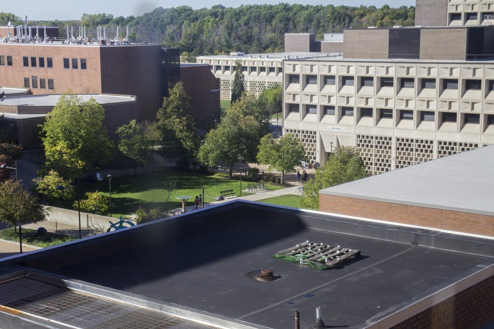 <p>The golf tee on top of Baldy Hall is one of UB’s hidden treasures on North Campus.</p>