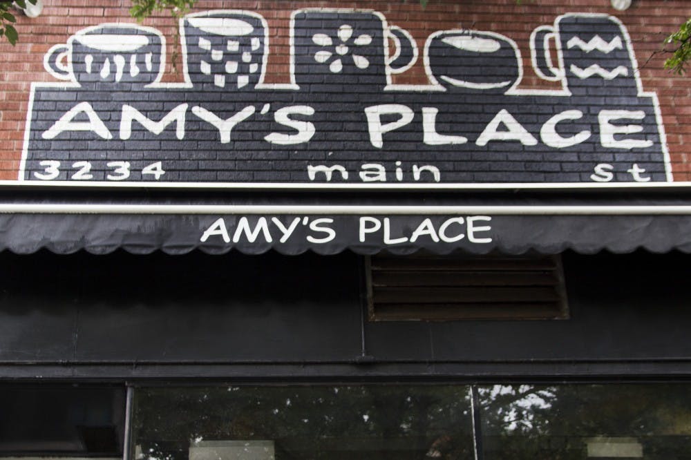<p>If you’re looking for some falafel, there are tons of tasty options to choose form in the Queen City. Amy’s Place (pictured above) offers a delicious falafel wrap for a modest price, and it’s right down the road from South Campus.&nbsp;</p>