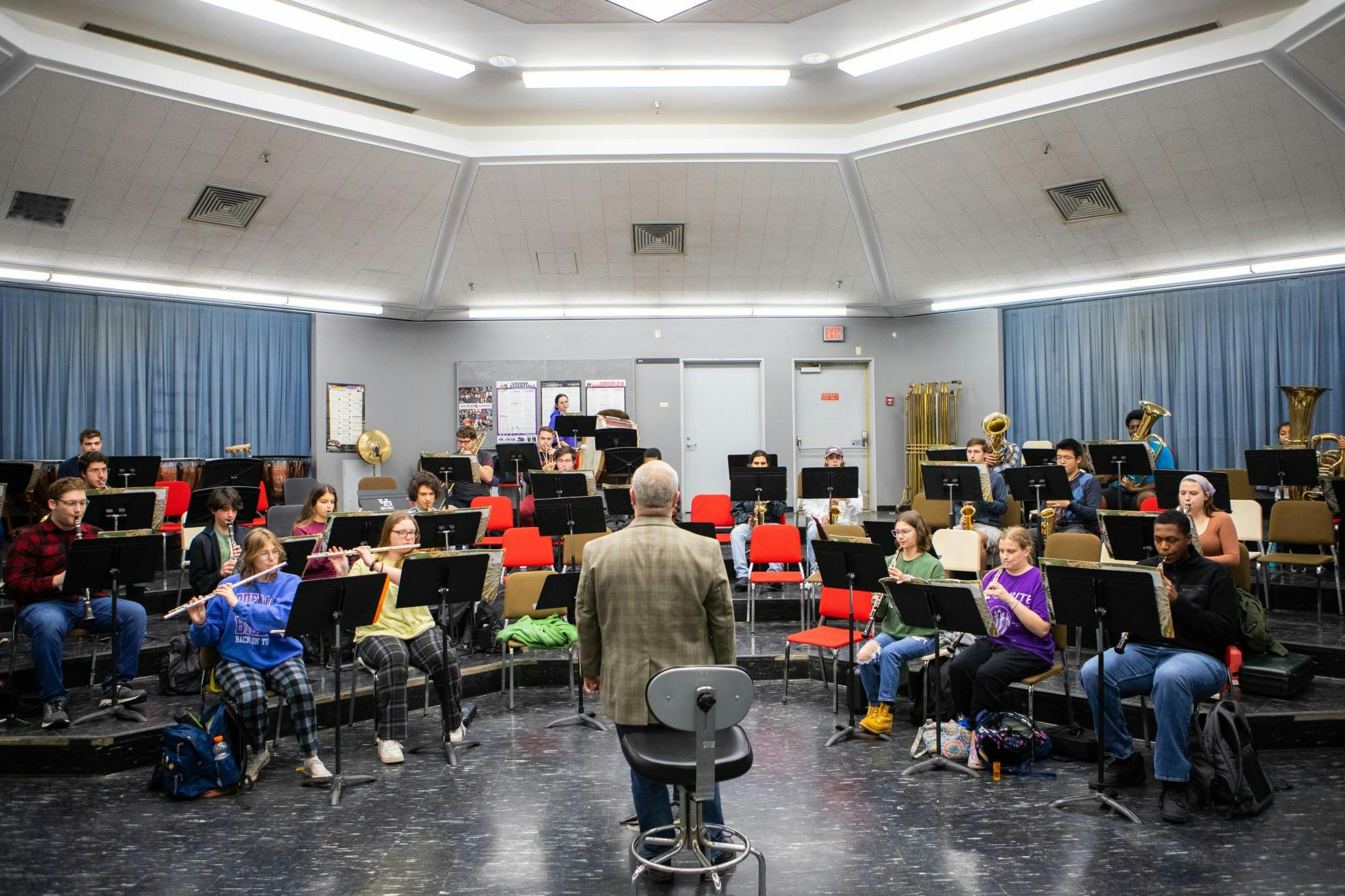 The UB Concert Band, conducted by professor John Nelson, provides students with a unique collaborative experience on campus.&nbsp;