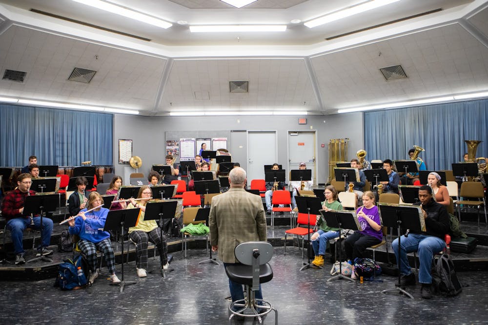<p>The UB Concert Band, conducted by professor John Nelson, provides students with a unique collaborative experience on campus.&nbsp;</p>