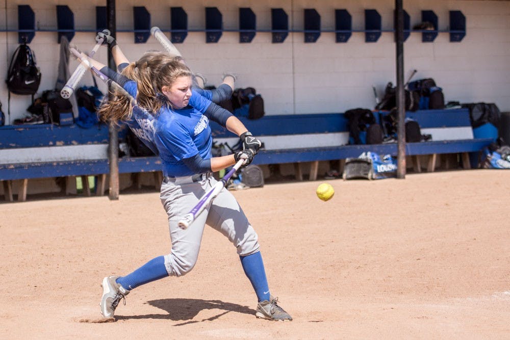 <p>Freshman catcher Katie&nbsp;Weimer has played in 41 games this season and has nine home runs, 40 RBIs and a batting average of .333.</p>
