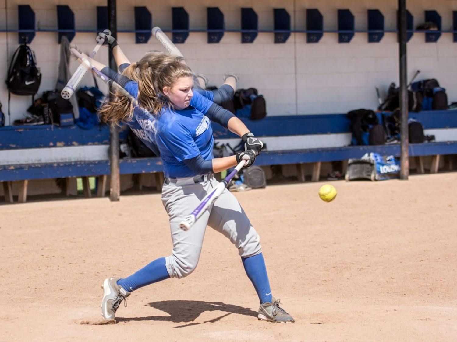 Freshman catcher Katie Weimer has played in 41 games this season and has nine home runs, 40 RBIs and a batting average of .333.