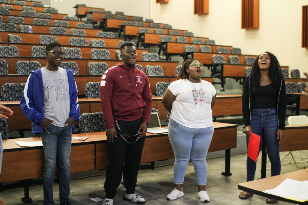 <p>The UB Gospel Choir rehearses the song Perfect Praise by Walt Whitman.</p>