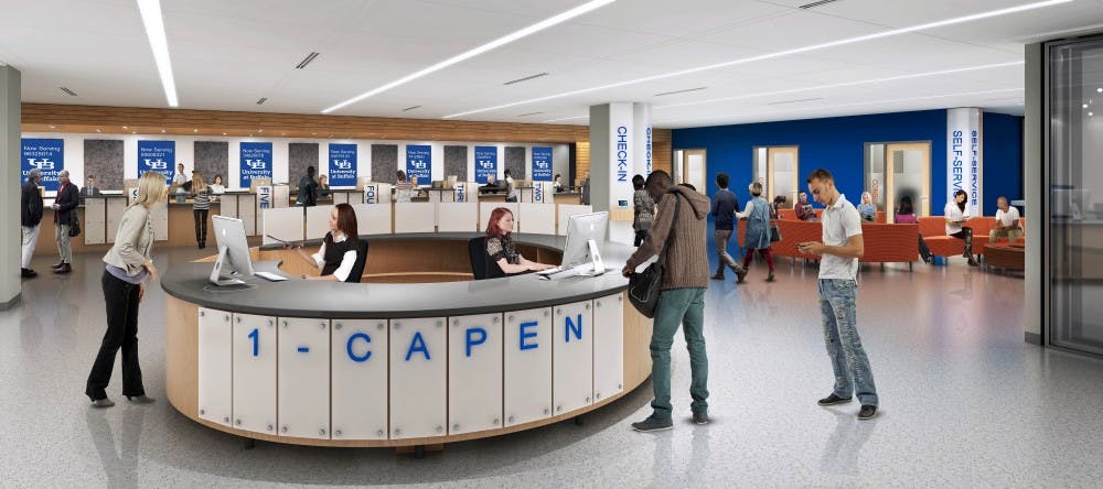 <p>This rendering shows the projected vision of the completed 1Capen facility. The 1Capen project marks the end of phase two of UB's 2020 Master Plan, Heart of the Campus.</p>