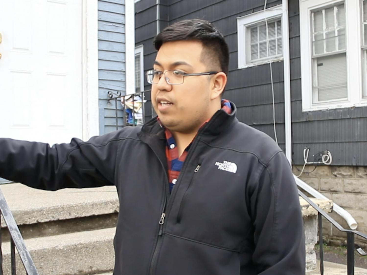 Adam Rodriguez, a junior medical exercise major and Custer Street resident, recalls seeing ambulances arrive to 69 Custer Street on Friday.