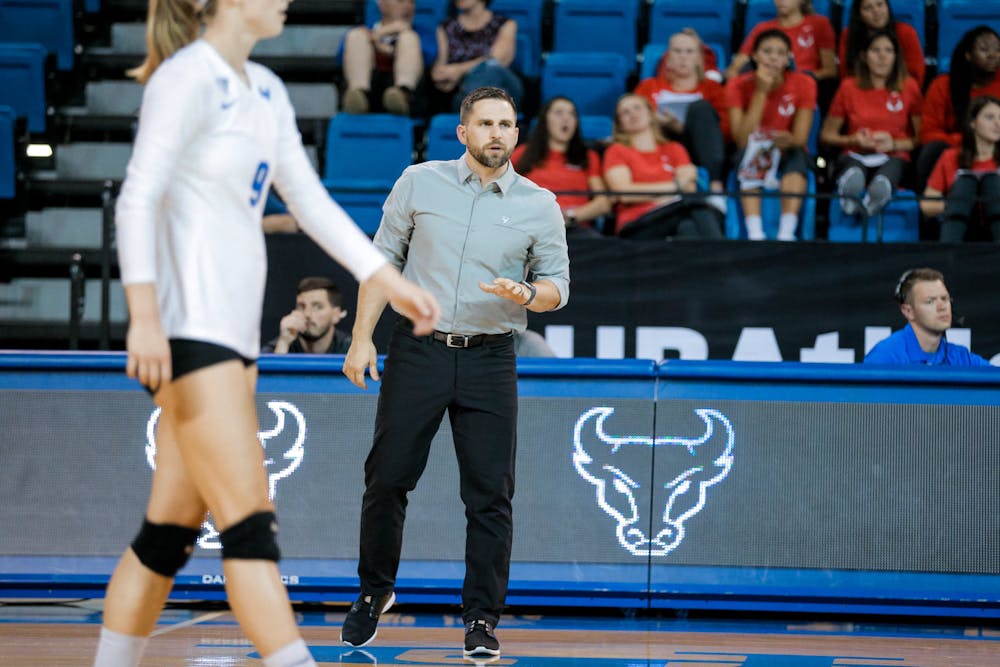<p>UB women's volleyball head coach Scott Smith (pictured above) is in his fifth season with the Bulls.&nbsp;</p>