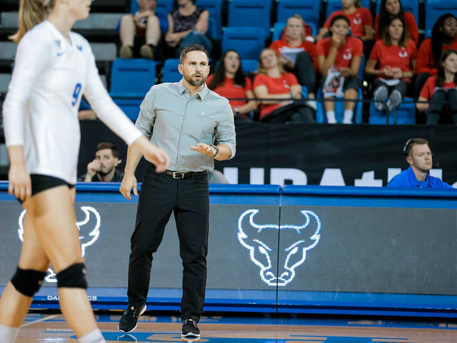 UB women's volleyball head coach Scott Smith (pictured above) is in his fifth season with the Bulls.&nbsp;