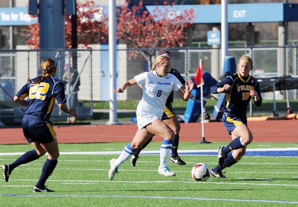 Katie Roberts was named MAC Offensive Player of the Year Thursday. Buffalo faces Ball State Friday in the MAC Semifinal.&nbsp;Yusong Shi, The Spectrum