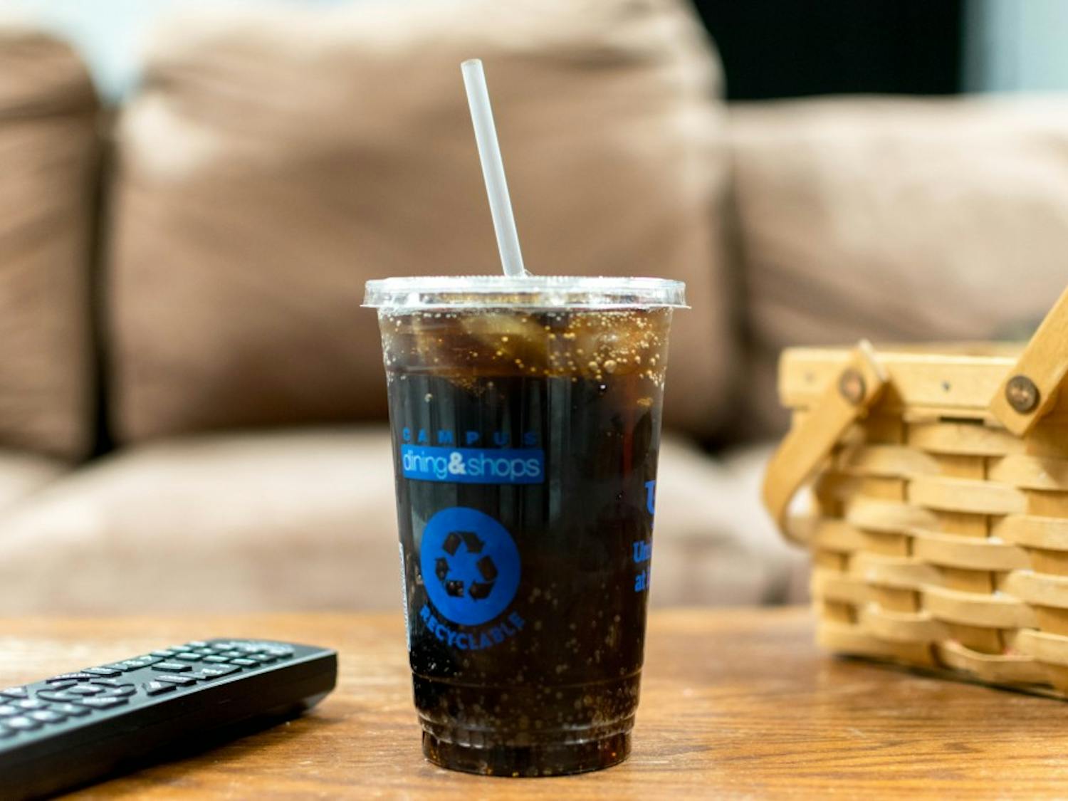 UB Campus Dining and Shops recently introduced new plastic cups, a change from the green paper-based cups used in previous semesters. The new cups are recyclable and were created to alleviate problems with paper cups breaking down.