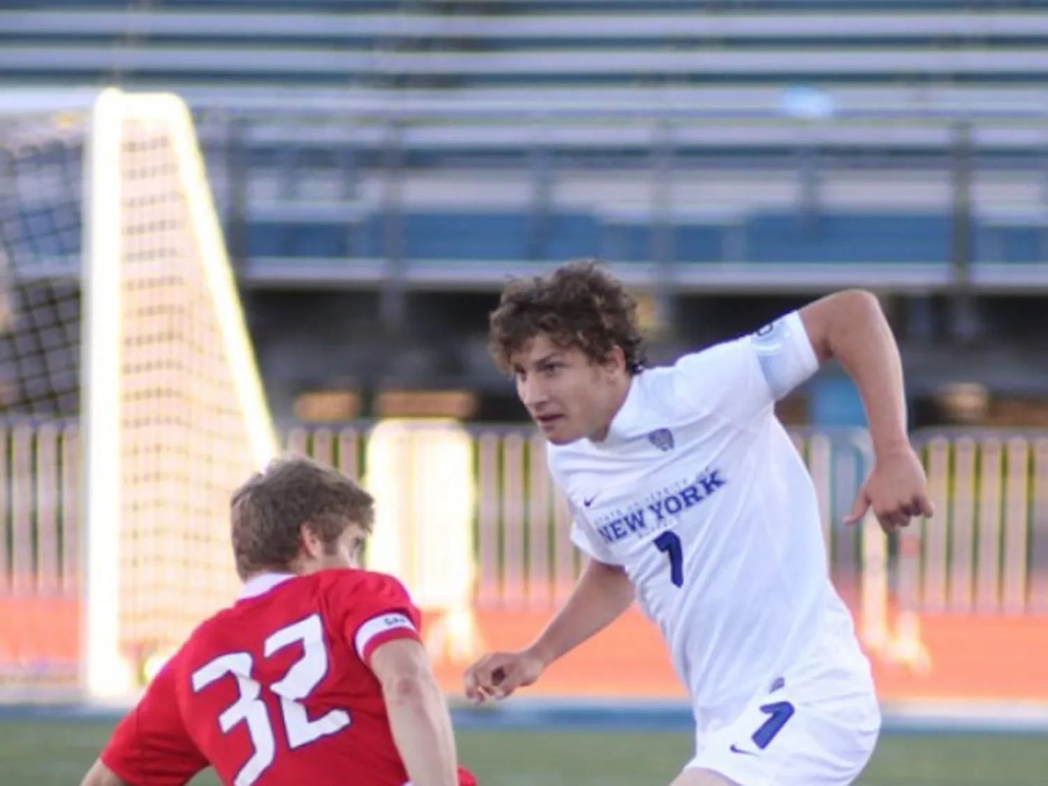 Sophomore midfielder Russell Cicerone scored the Bulls’ lone goal this weekend. Buffalo fell to Big 4 Rivals Niagara and Canisius.
Jeff Scott, The Spectrum