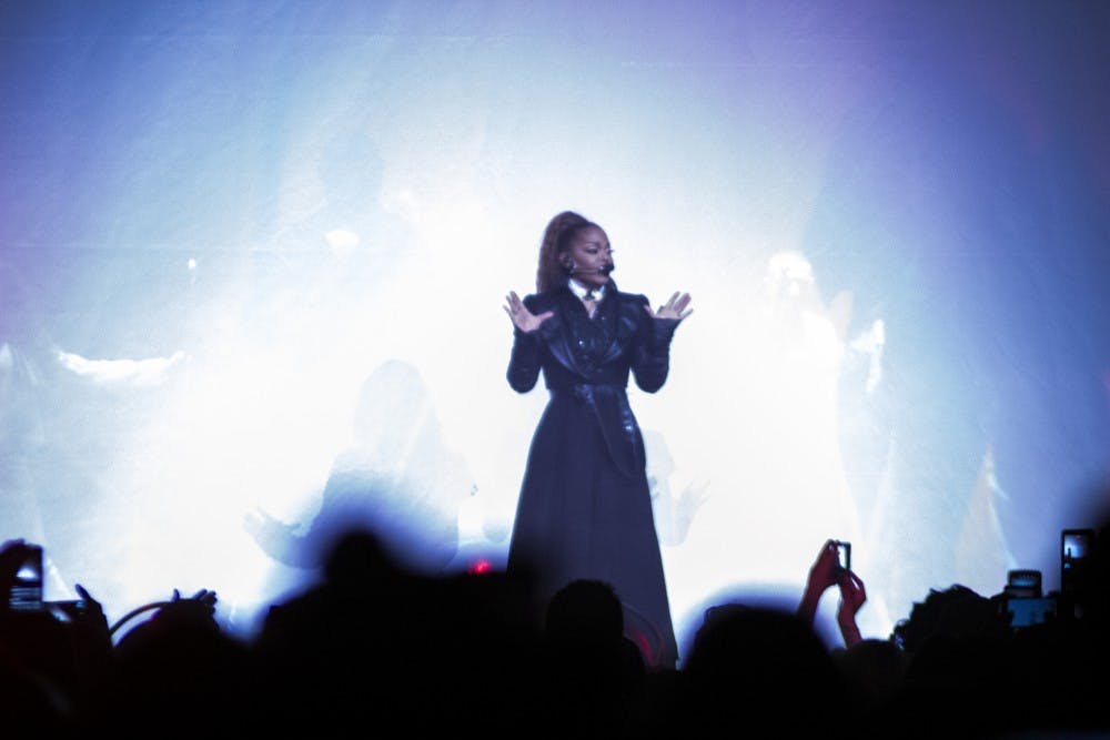 <p>Music icon Janet Jackson performed a medley of hits as part of her State of The World tour in Buffalo on Saturday. Throughout, the multi-talented singer dazzled through synchronized dance and flurries of jams which pleased thousands of fans in attendance.</p>