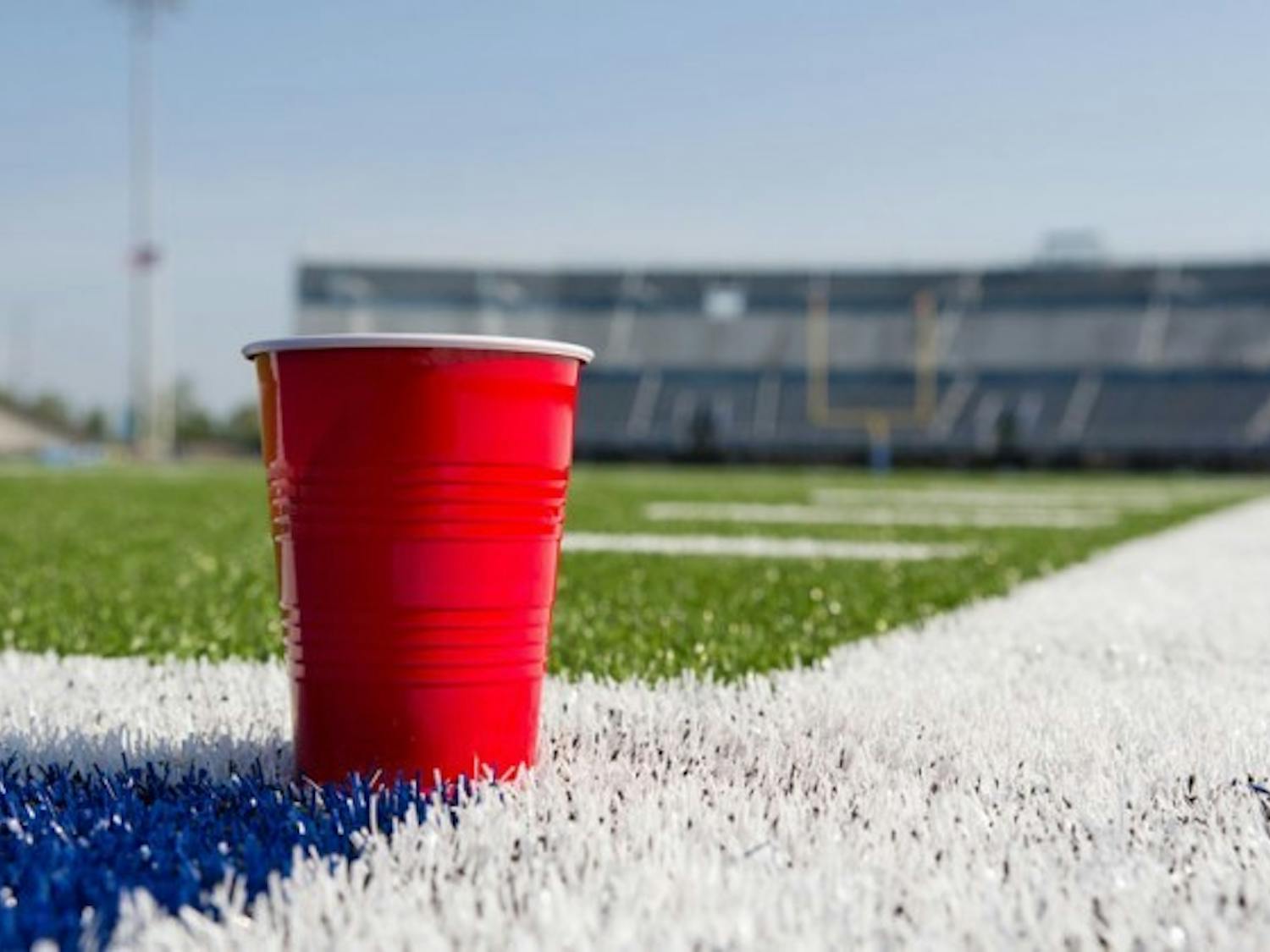 Alcohol is not served inside UB Stadium at the regular concessions. The practice of selling beer inside college football stadium is increasing, however, as 21 schools will serve beer at their football games this season. Photo Illustration.&nbsp;Chad Cooper, The Spectrum