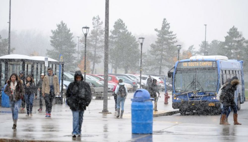 Last Thursday, Buffalo had it&rsquo;s first snowfall of the season. William Philipps, a second-year geology graduate student, said his research team looks into ice sheets in Norway and uses similar methods to understand the coming polar vortex.&nbsp;Yusong Shi, The Spectrum