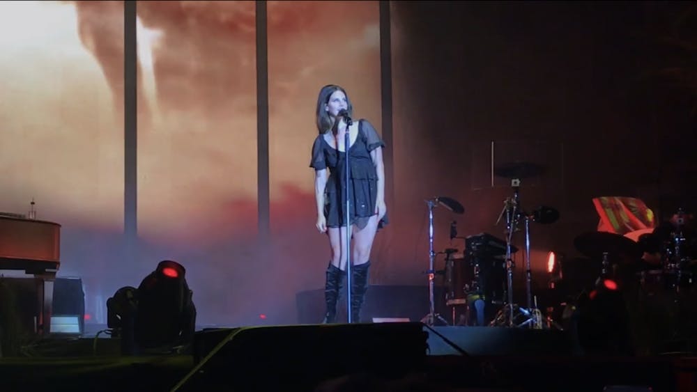 Lana Del Rey performs during her show at Super Bock Super Rock Festival 2019 in Meco, Sesimbra (Portugal).