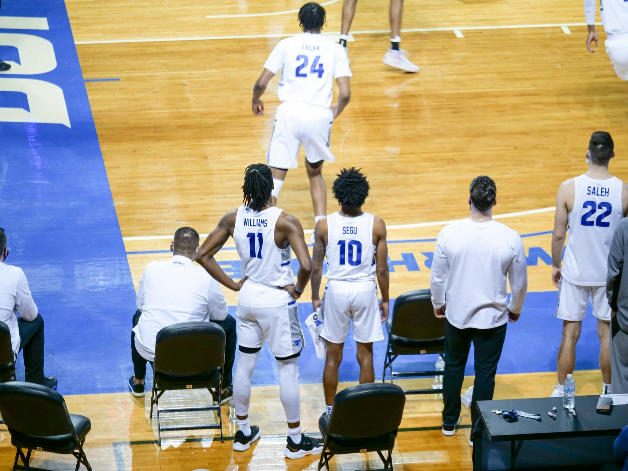 Seniors Ronaldo Segu and Jeenathan Williams are two of three biggest recruits in UB history.

