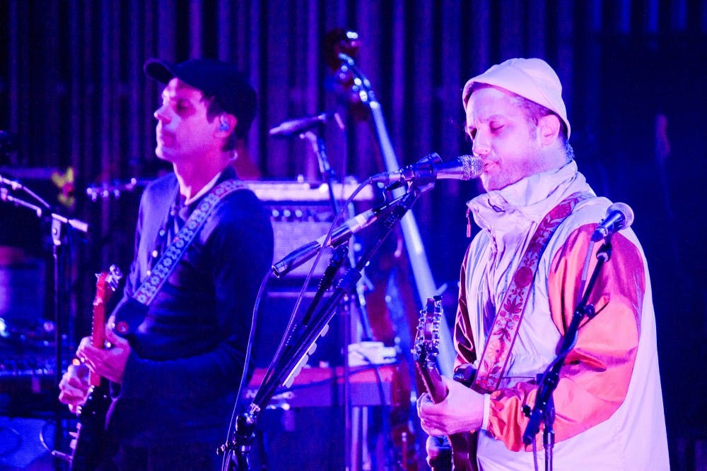 <p>Alternative rock band Modest Mouse played to a sold out audience at the Center for the Arts Monday night. They performed fan favorites like “Lampshades of Fire,” and “Dashboard.”</p>