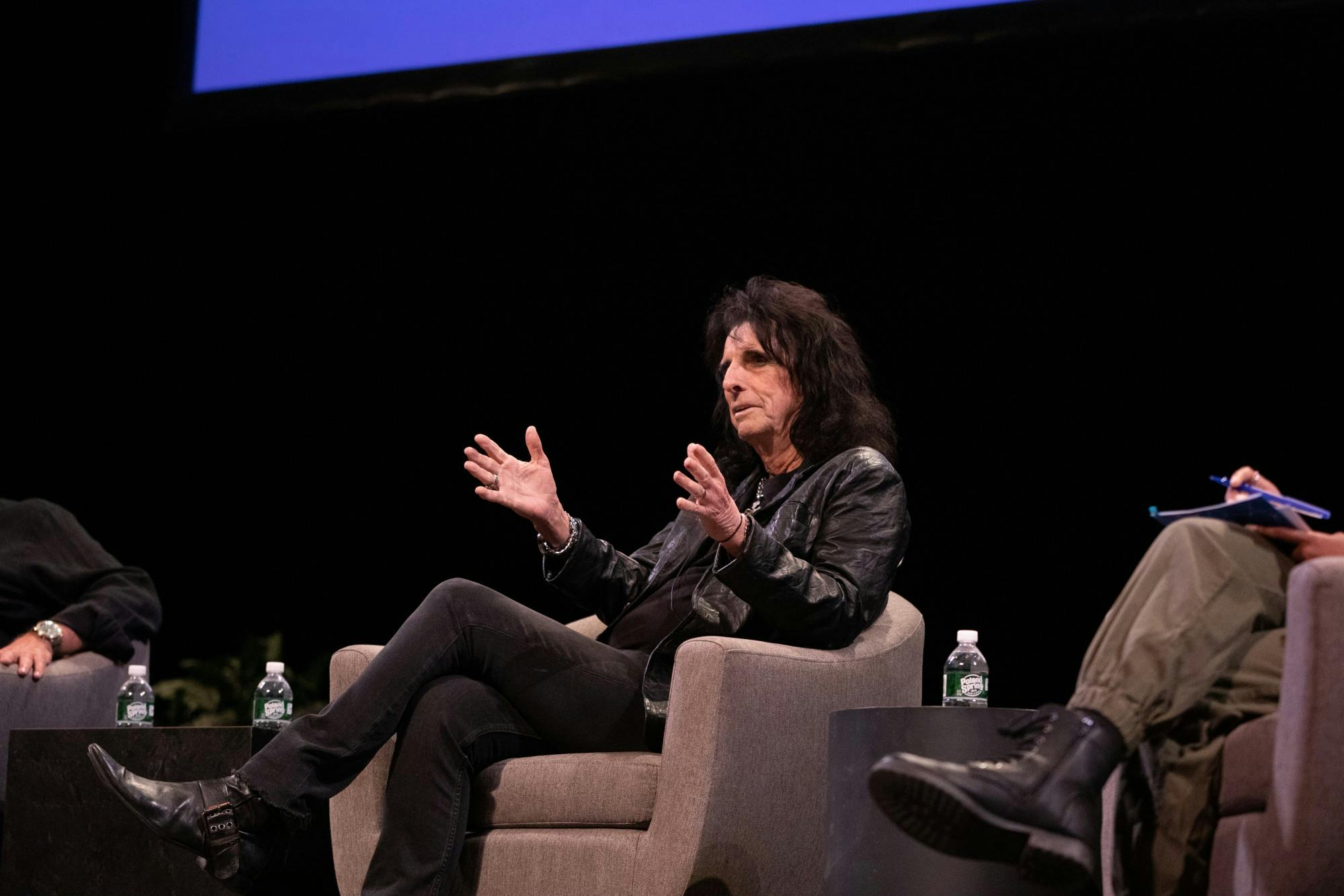 Alice Cooper speaks at UB on Tuesday.