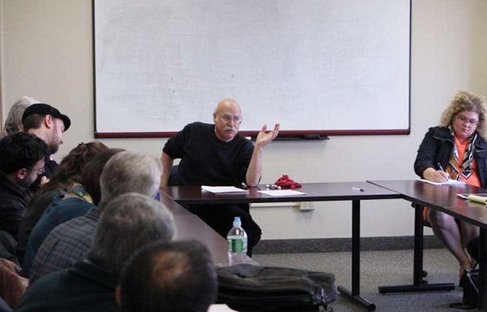 On Monday, Oct. 6, Steven Shapin (center), the Franklin L. Ford Research Professor of the History of Science, led a discussion center through UB&rsquo;s Early Modern Research Workshop and the Science Studies Research Workshop, funded by the UB Humanities Institute. Shapin is currently working on a new book with the working title, &ldquo;You are what you eat.&rdquo;
Yusong Shi, The Spectrum
&nbsp;