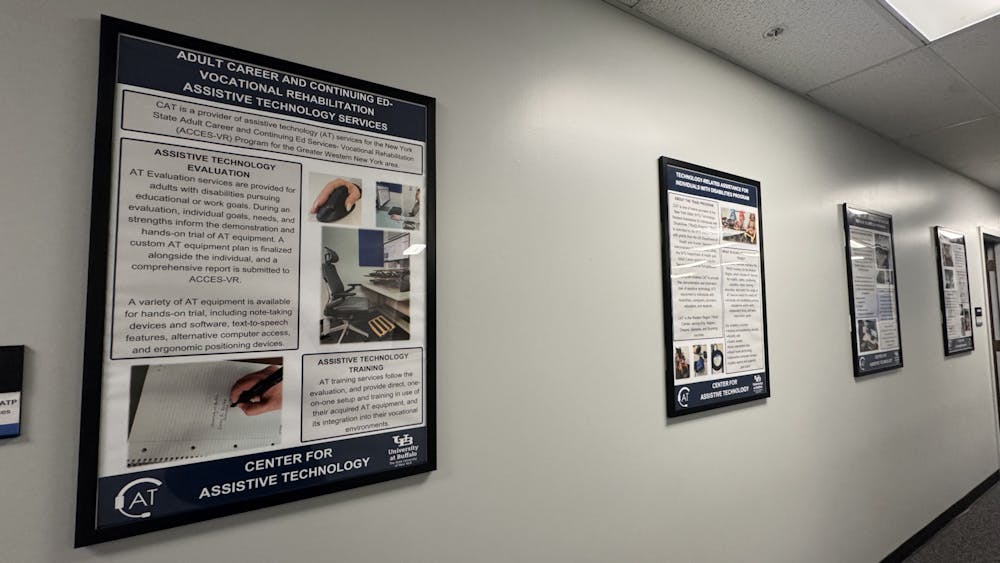 Posters of Center for Assistive Technology inside of University at Buffalo