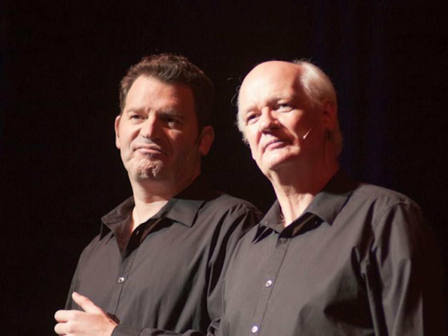 &ldquo;Whose Line is it Anyway?&rdquo; comedians, Colin Mochrie and Brad Sherwood, performed a two-man improv show Friday night at the CFA.
Jeff Scott, The Spectrum